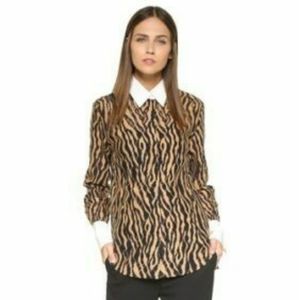 NWT 3.1 Phillip Lim Tiger Stripe Lace Top SZ 4